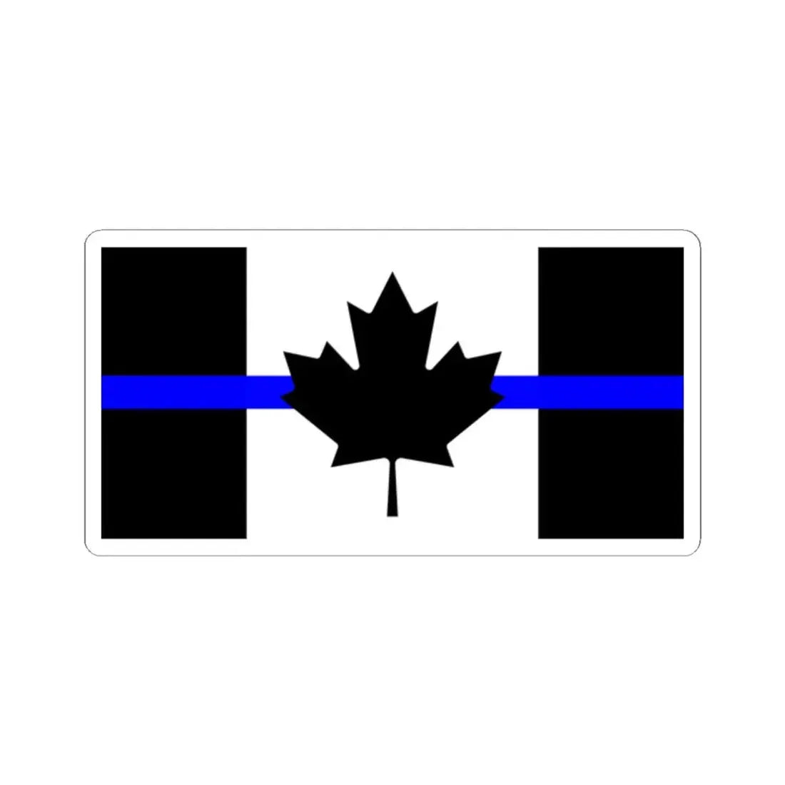 Thin Blue Line Flag Canada (Canada) STICKER Vinyl Kiss-Cut Decal 2 Inch White - The Sticker Space