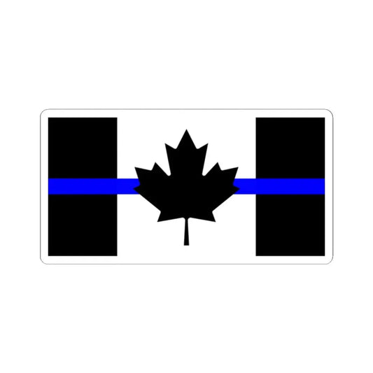 Thin Blue Line Flag Canada (Canada) STICKER Vinyl Kiss-Cut Decal 2 Inch White - The Sticker Space