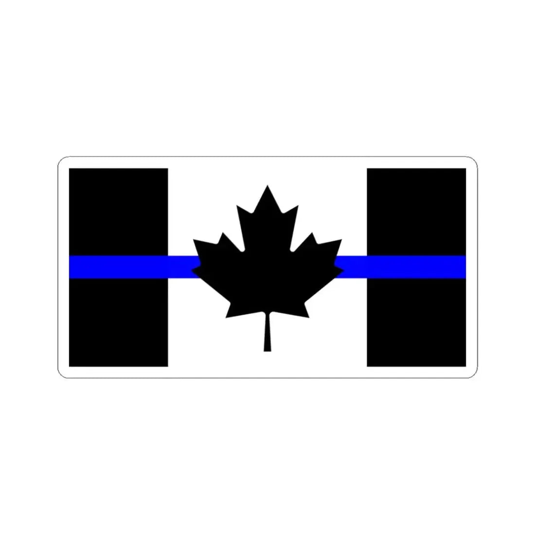 Thin Blue Line Flag Canada (Canada) STICKER Vinyl Kiss-Cut Decal 3 Inch White - The Sticker Space
