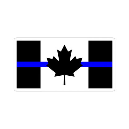 Thin Blue Line Flag Canada (Canada) STICKER Vinyl Kiss-Cut Decal 3 Inch White - The Sticker Space