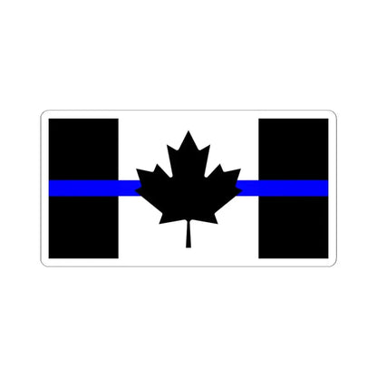 Thin Blue Line Flag Canada (Canada) STICKER Vinyl Kiss-Cut Decal 4 Inch White - The Sticker Space