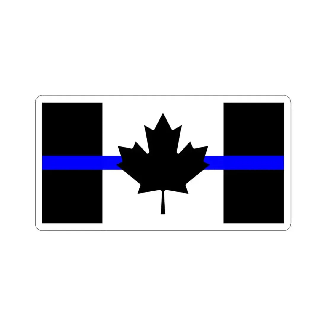 Thin Blue Line Flag Canada (Canada) STICKER Vinyl Kiss-Cut Decal 6 Inch White - The Sticker Space