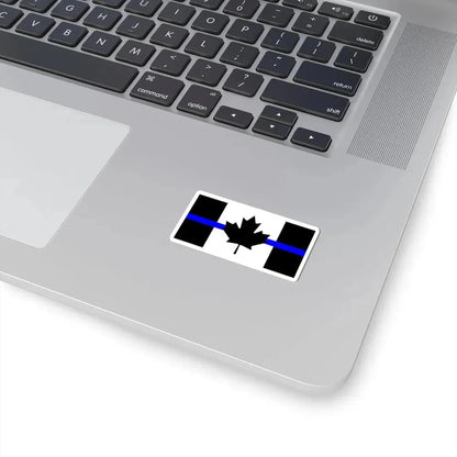 Thin Blue Line Flag Canada (Canada) STICKER Vinyl Kiss-Cut Decal - The Sticker Space