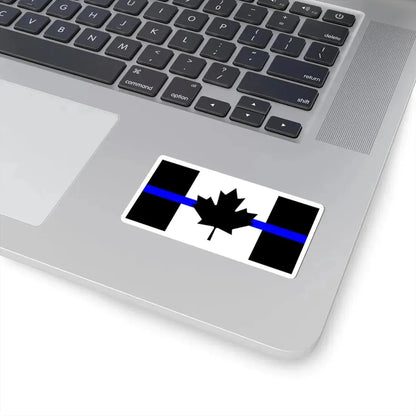 Thin Blue Line Flag Canada (Canada) STICKER Vinyl Kiss-Cut Decal - The Sticker Space