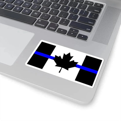 Thin Blue Line Flag Canada (Canada) STICKER Vinyl Kiss-Cut Decal - The Sticker Space