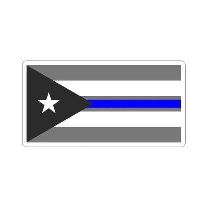 Thin Blue Line Flag Cuba (Cuba) STICKER Vinyl Kiss-Cut Decal 4 Inch White - The Sticker Space