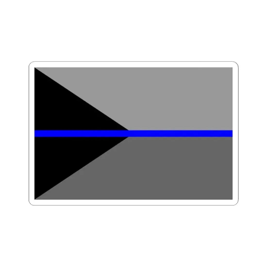 Thin Blue Line Flag Czech Republic (Czech Republic) STICKER Vinyl Kiss-Cut Decal 2 Inch White - The Sticker Space