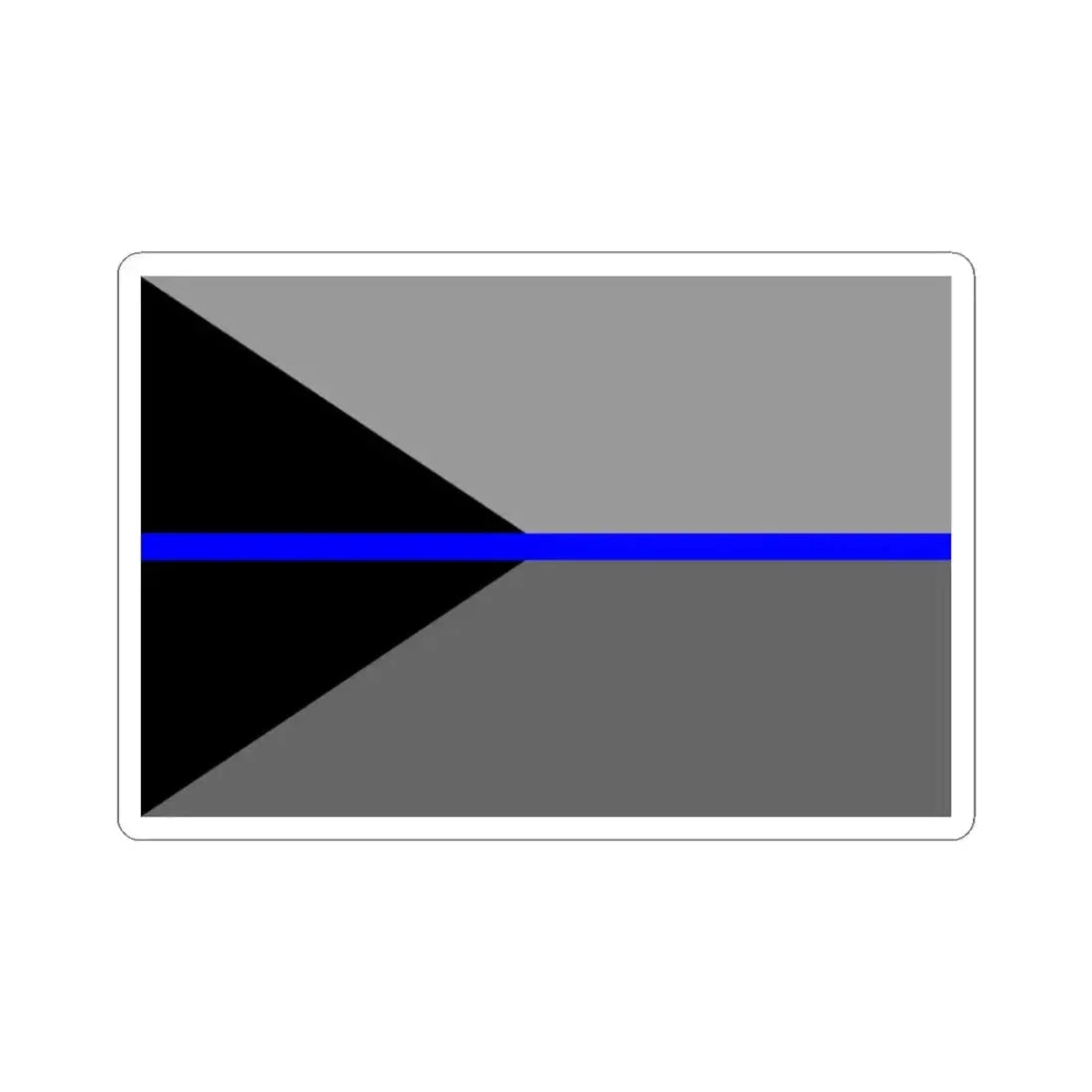 Thin Blue Line Flag Czech Republic (Czech Republic) STICKER Vinyl Kiss-Cut Decal 3 Inch White - The Sticker Space