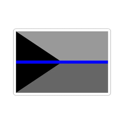 Thin Blue Line Flag Czech Republic (Czech Republic) STICKER Vinyl Kiss-Cut Decal 3 Inch White - The Sticker Space