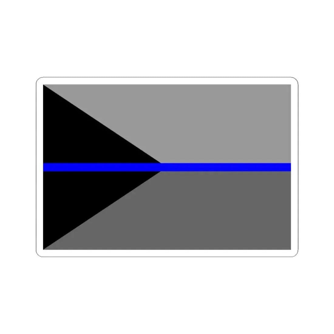 Thin Blue Line Flag Czech Republic (Czech Republic) STICKER Vinyl Kiss-Cut Decal 4 Inch White - The Sticker Space