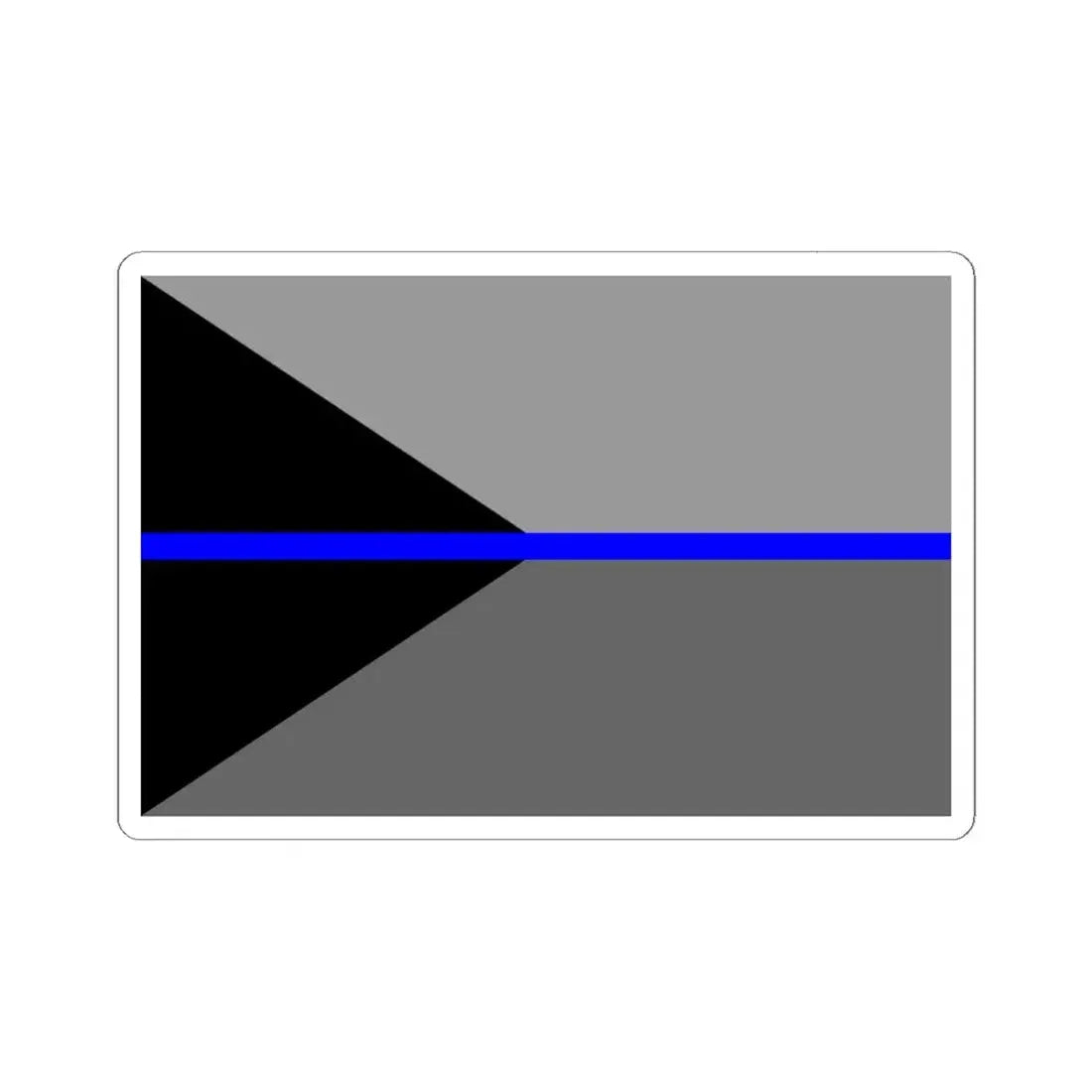 Thin Blue Line Flag Czech Republic (Czech Republic) STICKER Vinyl Kiss-Cut Decal 6 Inch White - The Sticker Space