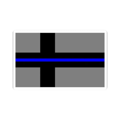 Thin Blue Line Flag Finland (Finland) STICKER Vinyl Kiss-Cut Decal 2 Inch White - The Sticker Space