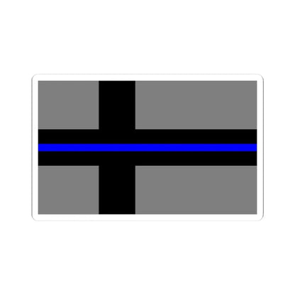 Thin Blue Line Flag Finland (Finland) STICKER Vinyl Kiss-Cut Decal 3 Inch White - The Sticker Space