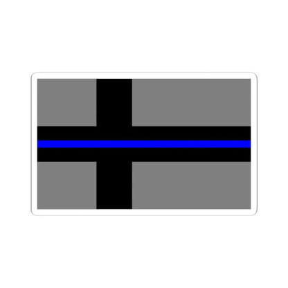 Thin Blue Line Flag Finland (Finland) STICKER Vinyl Kiss-Cut Decal 6 Inch White - The Sticker Space