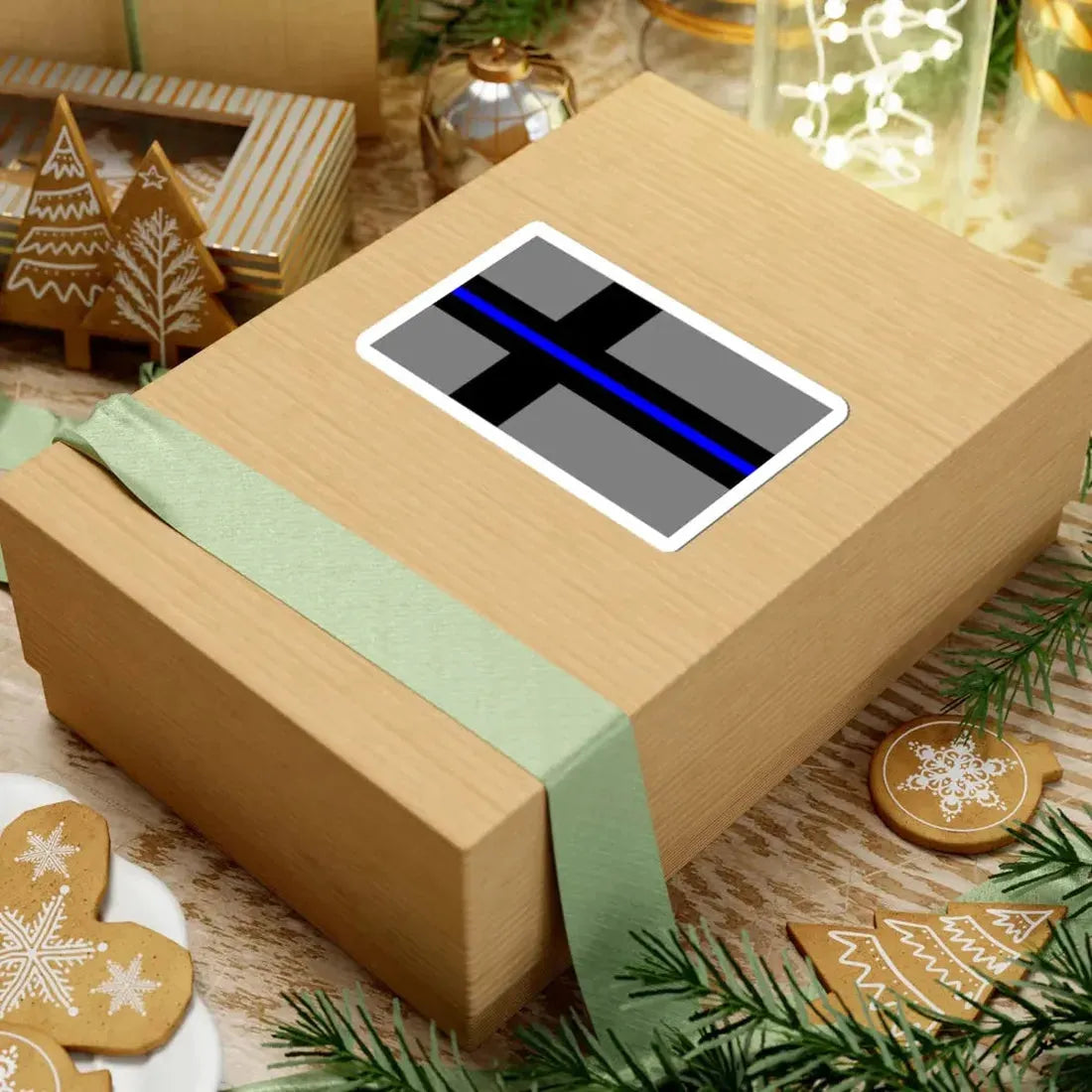 Thin Blue Line Flag Finland (Finland) STICKER Vinyl Kiss-Cut Decal - The Sticker Space