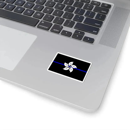 Thin Blue Line Flag Hong Kong (China) STICKER Vinyl Kiss-Cut Decal - The Sticker Space