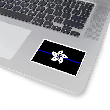 Thin Blue Line Flag Hong Kong (China) STICKER Vinyl Kiss-Cut Decal - The Sticker Space