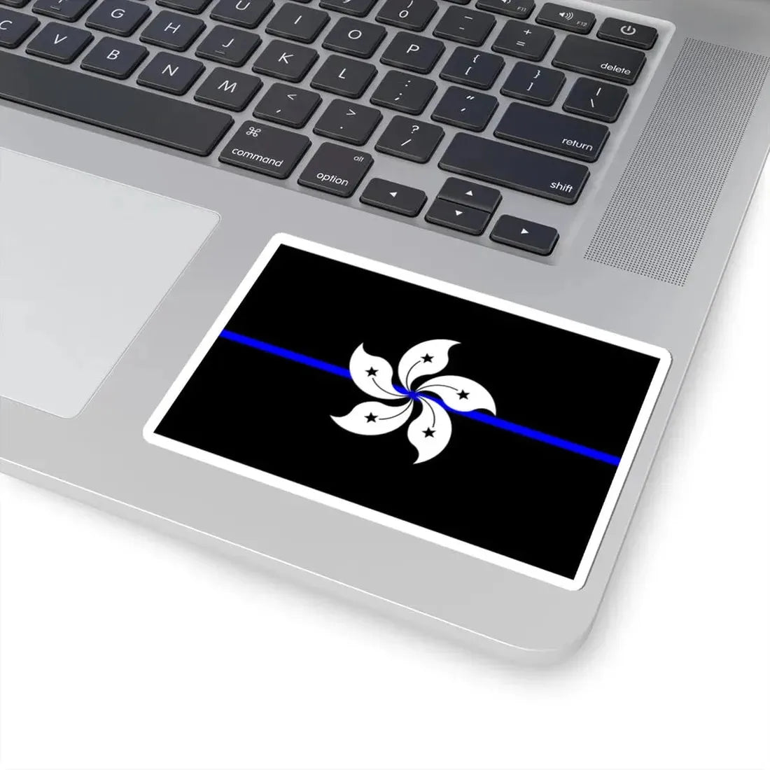 Thin Blue Line Flag Hong Kong (China) STICKER Vinyl Kiss-Cut Decal - The Sticker Space