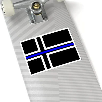 Thin Blue Line Flag Iceland (Iceland) STICKER Vinyl Kiss-Cut Decal - The Sticker Space