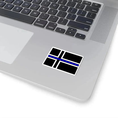 Thin Blue Line Flag Iceland (Iceland) STICKER Vinyl Kiss-Cut Decal - The Sticker Space