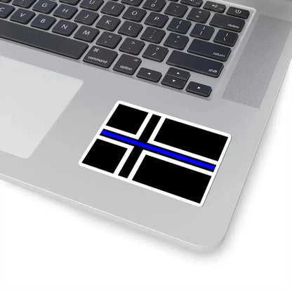 Thin Blue Line Flag Iceland (Iceland) STICKER Vinyl Kiss-Cut Decal - The Sticker Space