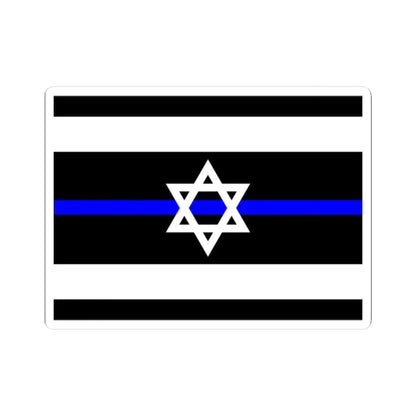 Thin Blue Line Flag Israel (Israel) STICKER Vinyl Kiss-Cut Decal 2 Inch White - The Sticker Space