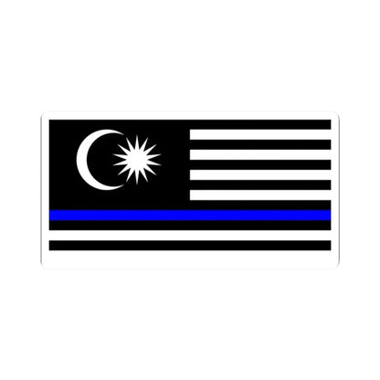 Thin Blue Line Flag Malaysia (Malaysia) STICKER Vinyl Kiss-Cut Decal 2 Inch White - The Sticker Space