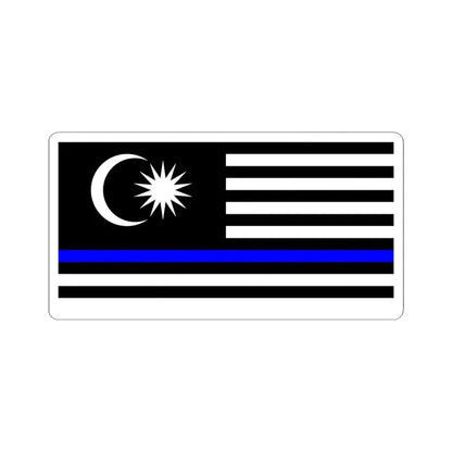 Thin Blue Line Flag Malaysia (Malaysia) STICKER Vinyl Kiss-Cut Decal 6 Inch White - The Sticker Space