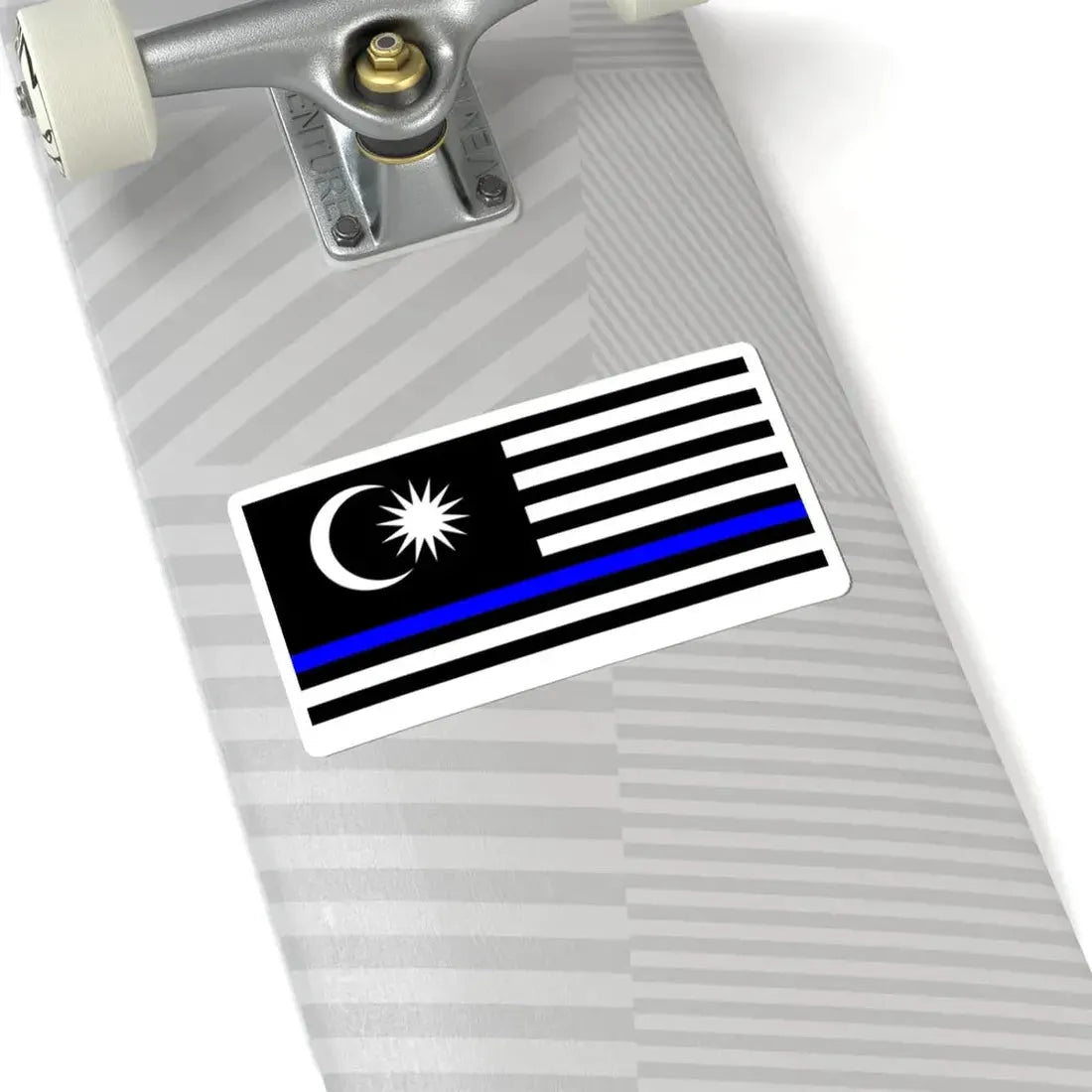 Thin Blue Line Flag Malaysia (Malaysia) STICKER Vinyl Kiss-Cut Decal - The Sticker Space