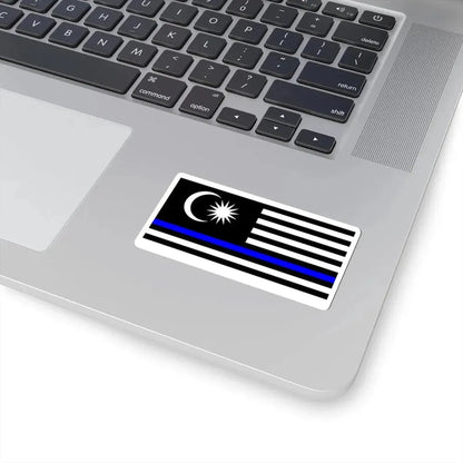 Thin Blue Line Flag Malaysia (Malaysia) STICKER Vinyl Kiss-Cut Decal - The Sticker Space