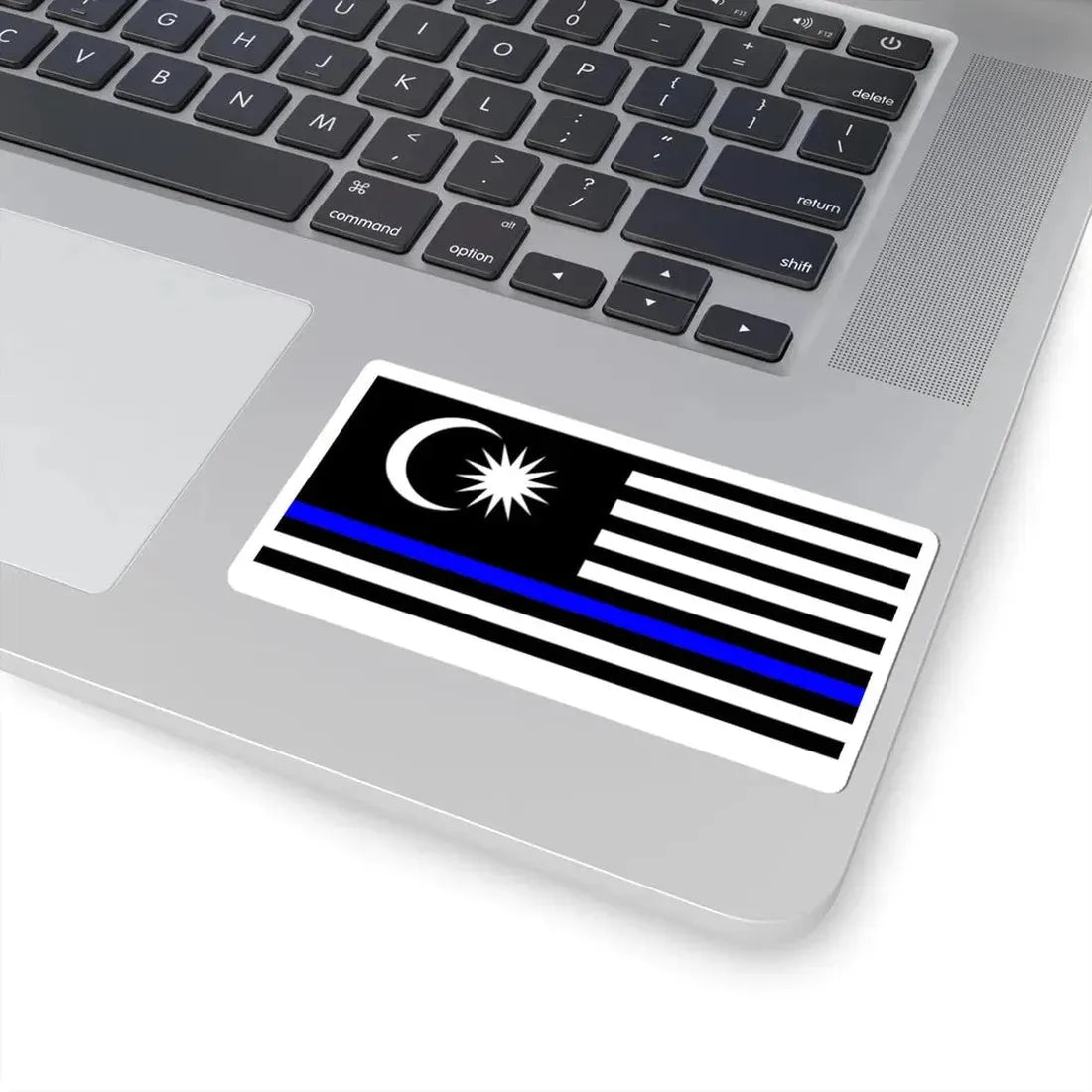 Thin Blue Line Flag Malaysia (Malaysia) STICKER Vinyl Kiss-Cut Decal - The Sticker Space