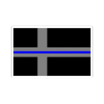 Thin Blue Line Flag Sweden (Sweden) STICKER Vinyl Kiss-Cut Decal 2 Inch White - The Sticker Space
