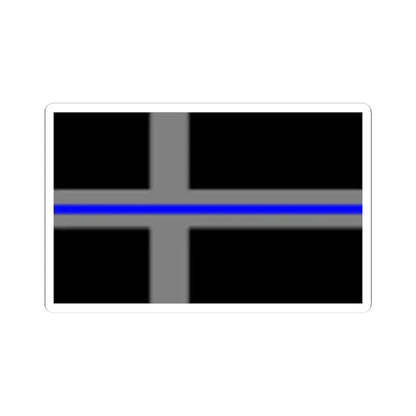 Thin Blue Line Flag Sweden (Sweden) STICKER Vinyl Kiss-Cut Decal 3 Inch White - The Sticker Space
