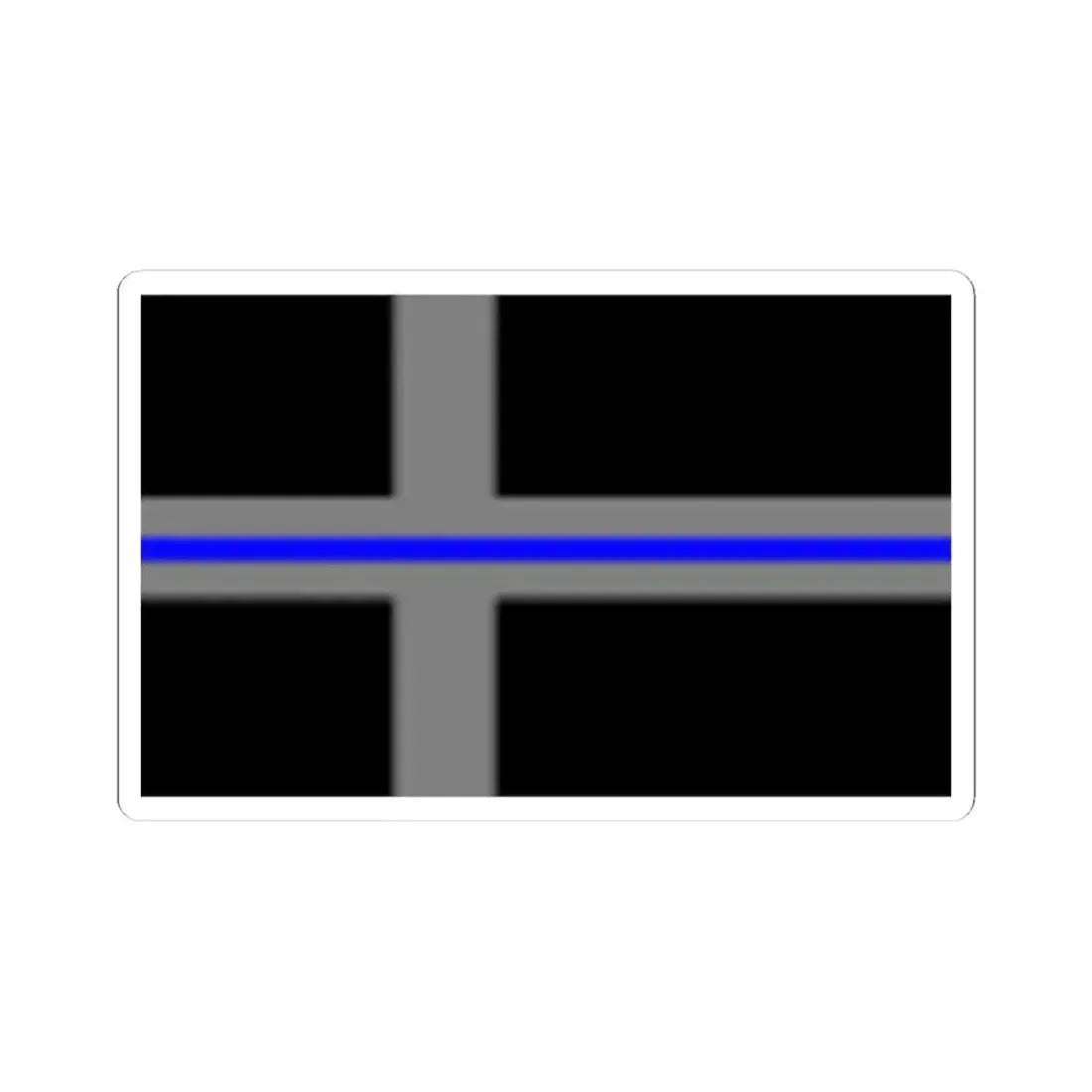 Thin Blue Line Flag Sweden (Sweden) STICKER Vinyl Kiss-Cut Decal 4 Inch White - The Sticker Space