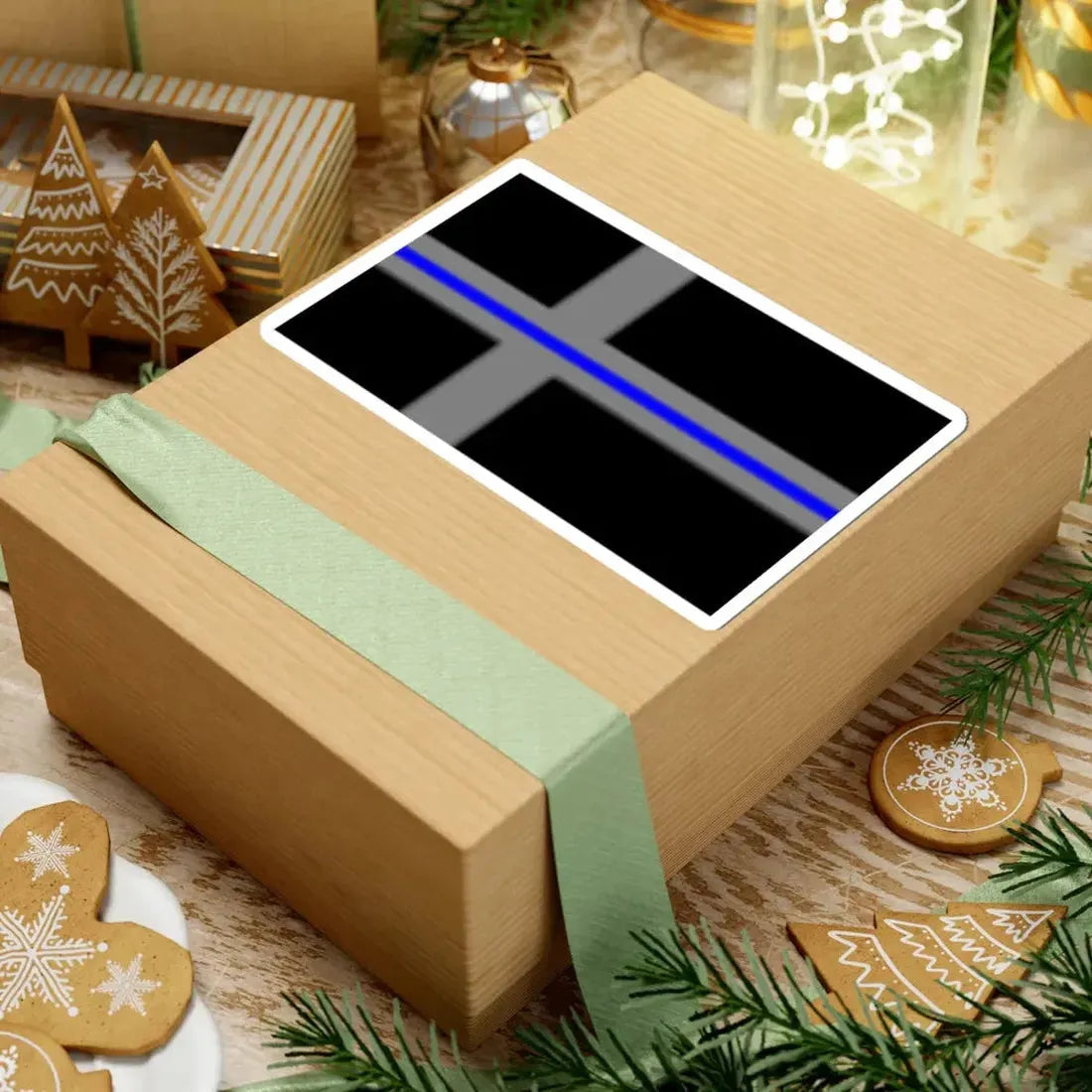 Thin Blue Line Flag Sweden (Sweden) STICKER Vinyl Kiss-Cut Decal - The Sticker Space