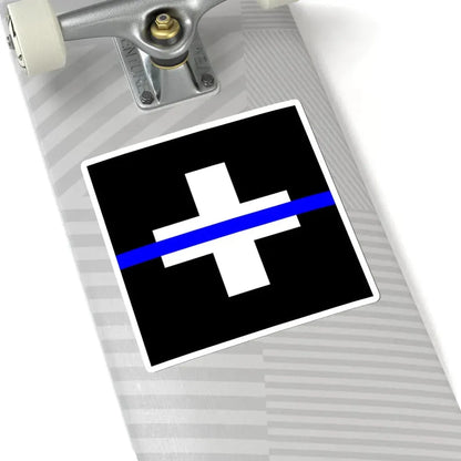 Thin Blue Line Flag Switzerland (Switzerland) STICKER Vinyl Kiss-Cut Decal - The Sticker Space