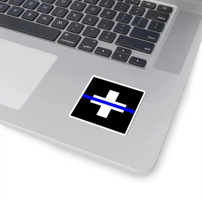 Thin Blue Line Flag Switzerland (Switzerland) STICKER Vinyl Kiss-Cut Decal - The Sticker Space