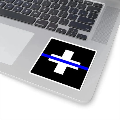 Thin Blue Line Flag Switzerland (Switzerland) STICKER Vinyl Kiss-Cut Decal - The Sticker Space