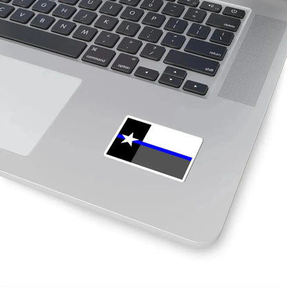 Thin Blue Line Flag Texas (United States) STICKER Vinyl Kiss-Cut Decal - The Sticker Space