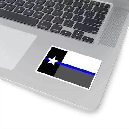 Thin Blue Line Flag Texas (United States) STICKER Vinyl Kiss-Cut Decal - The Sticker Space