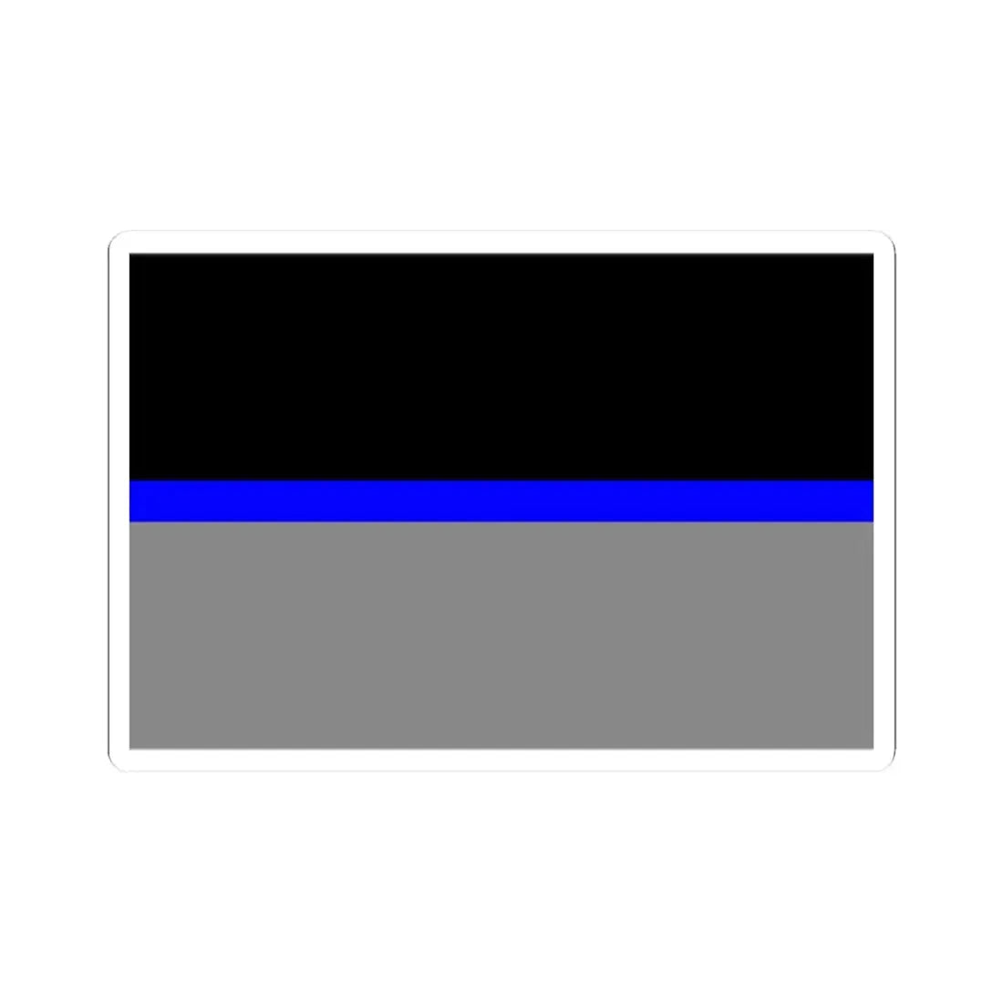 Thin Blue Line Flag Ukraine (Ukraine) STICKER Vinyl Kiss-Cut Decal 2 Inch White - The Sticker Space