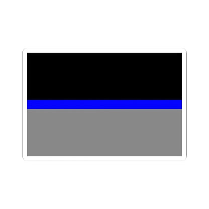 Thin Blue Line Flag Ukraine (Ukraine) STICKER Vinyl Kiss-Cut Decal 2 Inch White - The Sticker Space