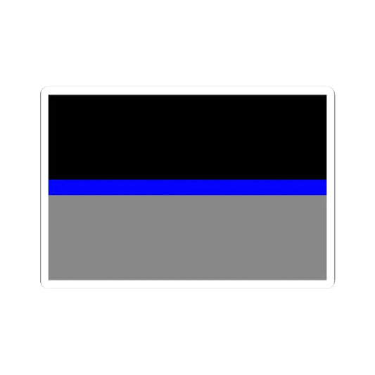 Thin Blue Line Flag Ukraine (Ukraine) STICKER Vinyl Kiss-Cut Decal 2 Inch White - The Sticker Space