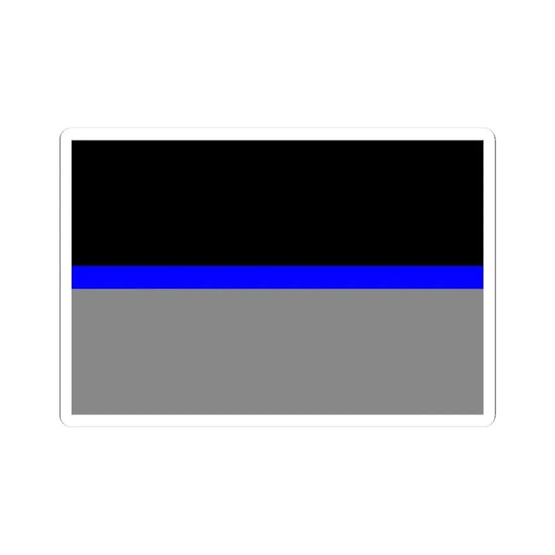Thin Blue Line Flag Ukraine (Ukraine) STICKER Vinyl Kiss-Cut Decal 3 Inch White - The Sticker Space