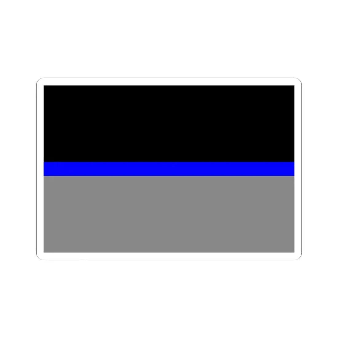 Thin Blue Line Flag Ukraine (Ukraine) STICKER Vinyl Kiss-Cut Decal 4 Inch White - The Sticker Space