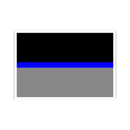 Thin Blue Line Flag Ukraine (Ukraine) STICKER Vinyl Kiss-Cut Decal 4 Inch White - The Sticker Space