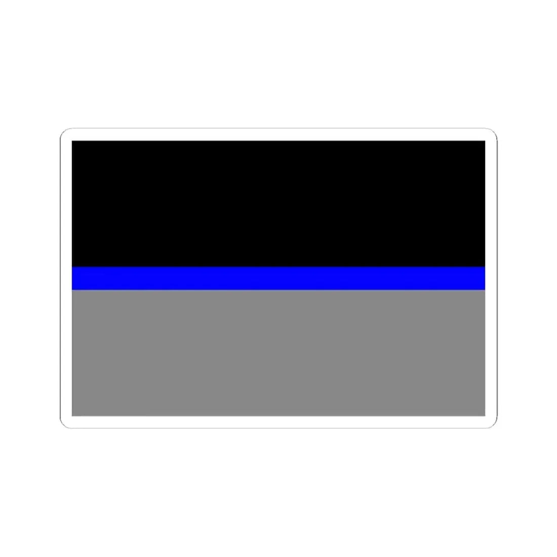 Thin Blue Line Flag Ukraine (Ukraine) STICKER Vinyl Kiss-Cut Decal 6 Inch White - The Sticker Space