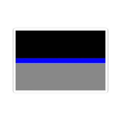 Thin Blue Line Flag Ukraine (Ukraine) STICKER Vinyl Kiss-Cut Decal 6 Inch White - The Sticker Space
