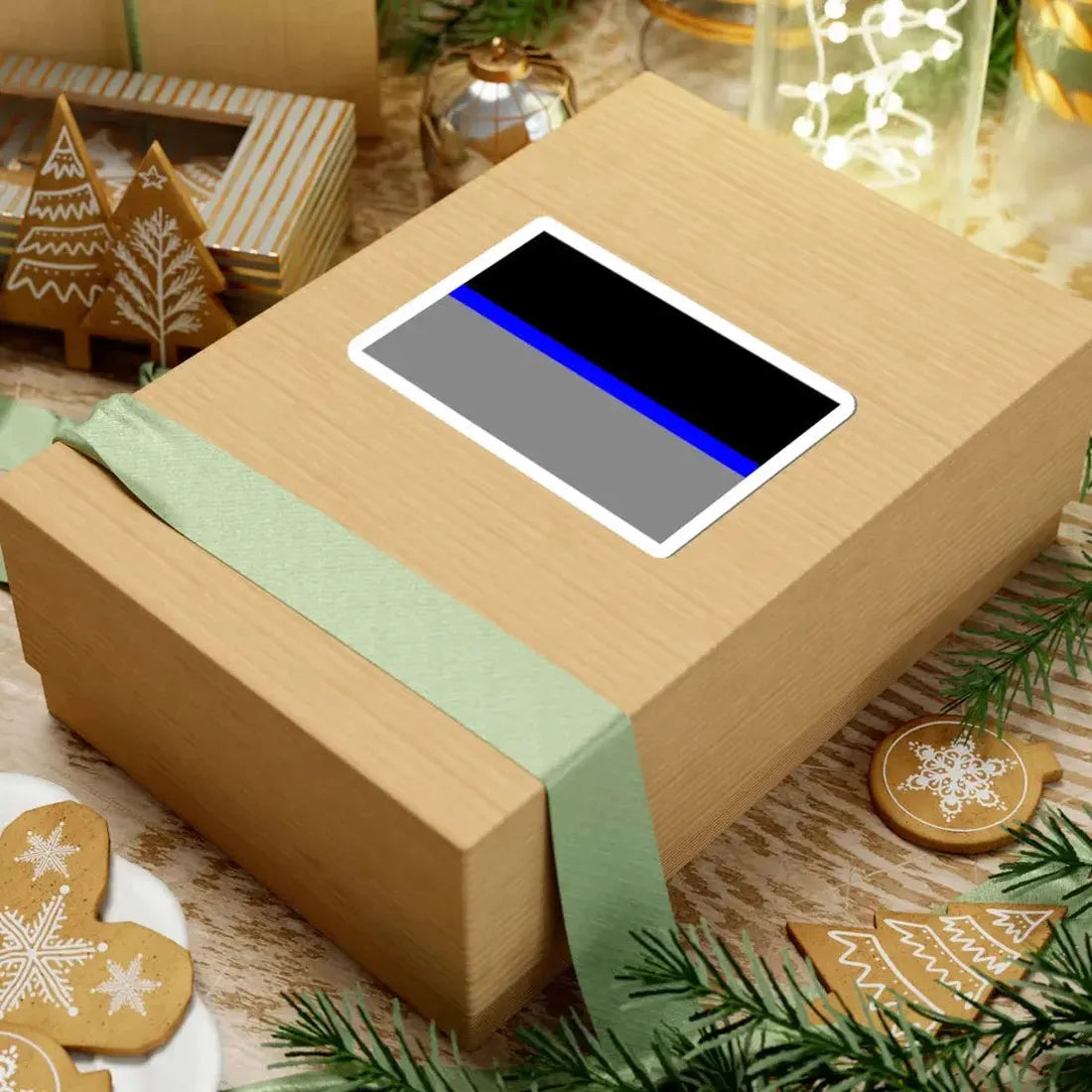 Thin Blue Line Flag Ukraine (Ukraine) STICKER Vinyl Kiss-Cut Decal - The Sticker Space