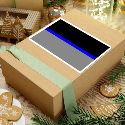 Thin Blue Line Flag Ukraine (Ukraine) STICKER Vinyl Kiss-Cut Decal - The Sticker Space